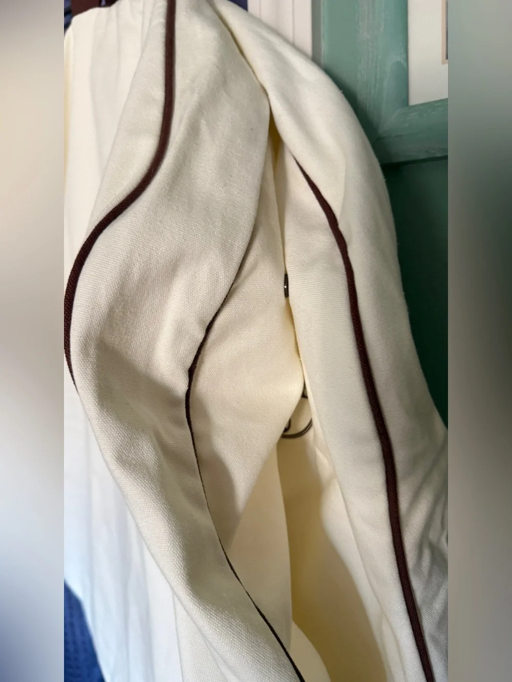Hermès Garment Bag Travel Suit Cover 60” Foldable Ivory Brown Logo